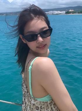 Jennie墨镜凹造型金智妮明星同款小方框复古网红街拍ins太阳镜女