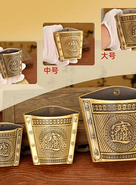 黄铜壁挂香炉门合金大口神香插上香家供奉门神天官壁bgl001用挂式