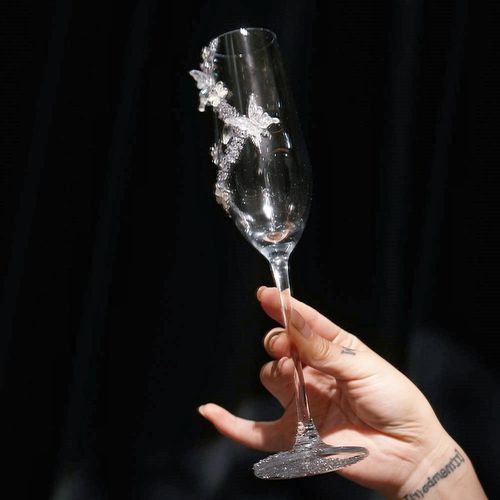 碎钻敬酒杯diy材料包高脚香槟杯氛围感备婚婚礼布置闺蜜结婚礼物 - 图3