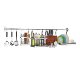Kitchen wall-mounted stainless steel with drain bowl rack Foldable storage rack hanging parts chopstick knife board seasoning rack