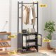 Clothes rack floor-standing bedroom hanging rack household room hanging clothes rack multi-function integrated storage rack