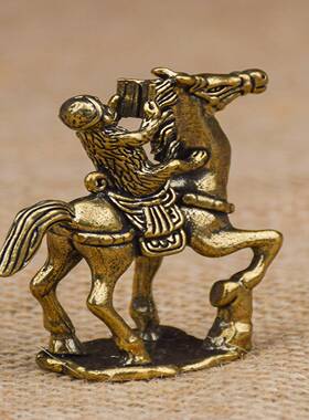 黄铜实心马铜立即丰厚动物马猴装饰品桌面茶宠物办公室装饰工艺品