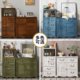 American country solid wood chest of cabinets simple modern living room cabinet retro storage multi-layer storage cabinet bedroom side cabinet complete installation