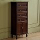 American solid wood chest of cabinet living room side cabinet multi-functional door drawer storage cabinet walnut color simple five chest of cabinet