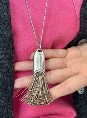 李大琪 CHYNA【马鬃毛刷项链】李大琪气质流苏毛衣链小众设计