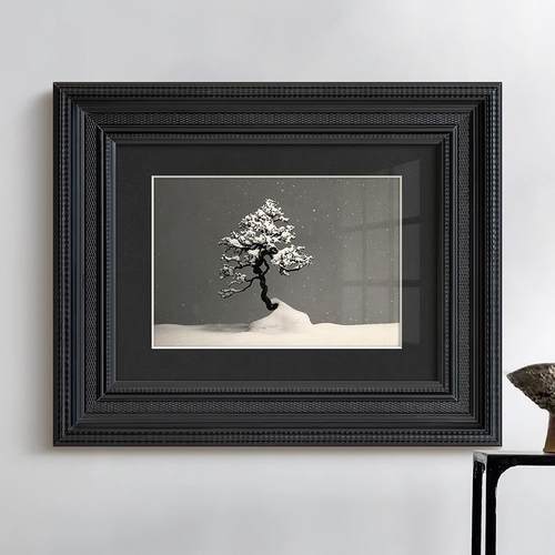 山本昌南黑白摄影客厅装饰画法式复古风景画美式餐厅卧室挂画A070 - 图1