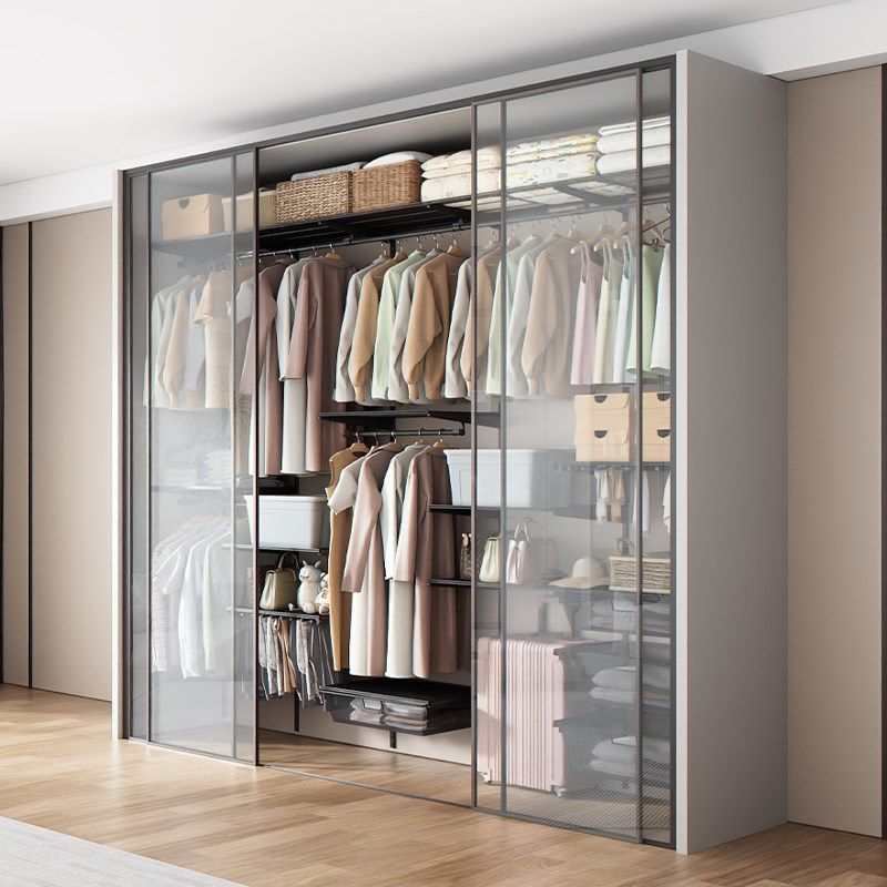 金属衣柜DIY主卧衣帽间框架定制卧室步入式砌墙衣柜储物间折叠门,淘宝优惠券,粉丝福利购,淘宝优惠卷
