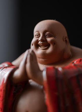 九造中国禅宗弥勒佛像装饰陶瓷带来财富和宝藏大肚笑佛客厅办公室