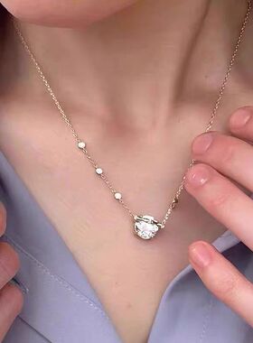 圆冰竹节项链原创小众设计感简约气质精致优雅高级百搭锁骨链女