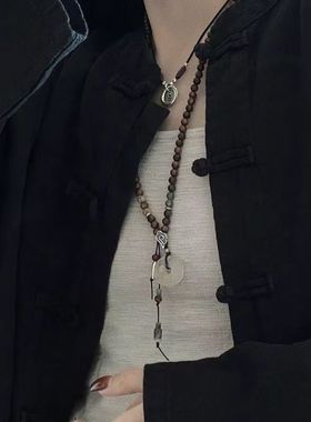 原创国风情侣项链小众平安中式项链高级优雅时尚精致复古串珠配饰