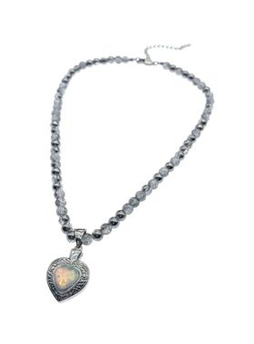 小众设计欧泊爱心项链气质精致优雅高级感复古百搭锁骨链男女通用