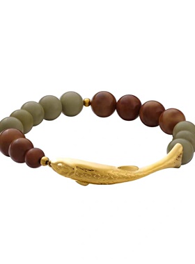 复古民族风金鱼形串珠手链多彩设计感小众个性简约文艺手串配饰