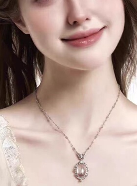 小众设计高级感复古原创设计轻奢白水晶蝴蝶项链气质精致锁骨链女