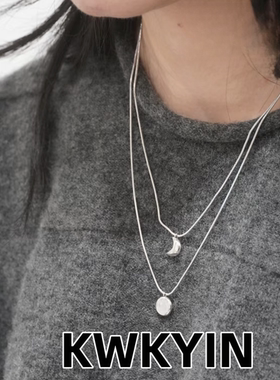 2025新款日月项链女不对称耳环