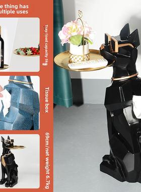 大型落地式狗托盘收纳装饰品轻型豪华客厅卧室电视柜乔迁之家软装