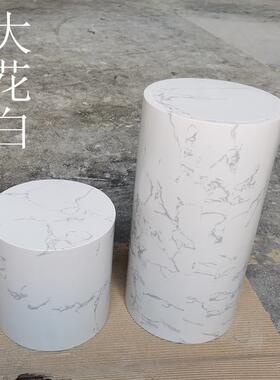 圆柱形大理石底座玄关圆柱摆件石墩花架现L代简约落地摆件圆柱装