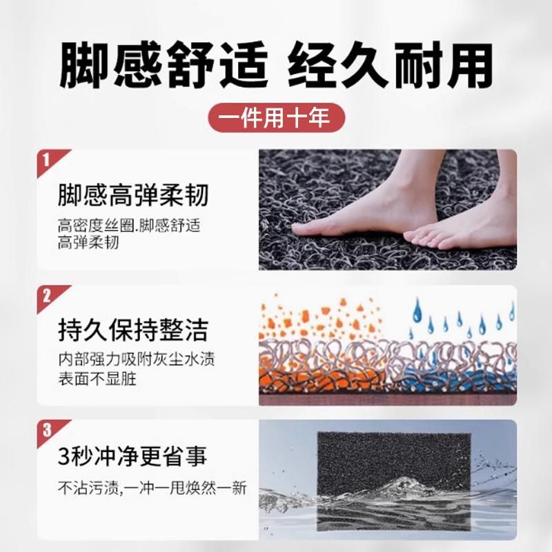 特厚柔软丝圈钉底地毯防滑防水家居进门口出入户吸尘室外地垫家用,淘宝优惠券,粉丝福利购,淘宝优惠卷