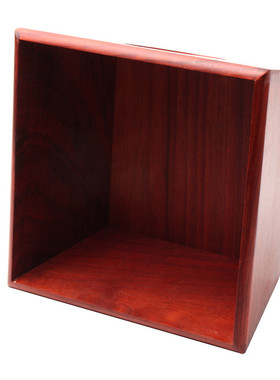 实木米斗榫卯木制收纳盒红花梨果盒米桶创意木质升子摆件入伙招财