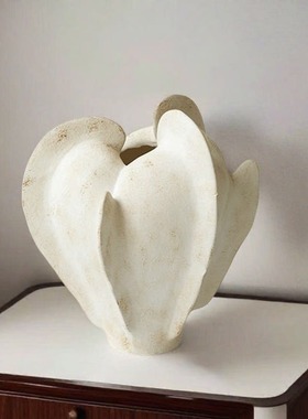 做旧质感杨桃形花瓶水培艺术插花器侘寂风家居民宿样板间装饰摆件