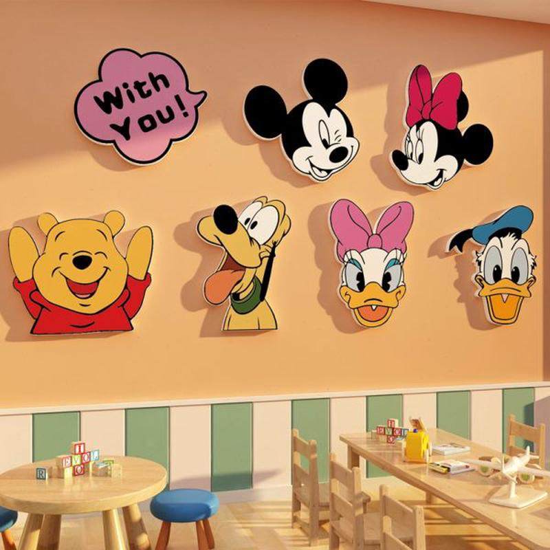 公主画物件门贴纸卧室儿童房间布置草莓熊装饰用品改造少女小墙面,淘宝优惠券,粉丝福利购,淘宝优惠卷