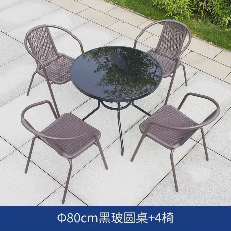 户外桌椅带伞藤椅三件套室外椅子露天休闲阳台小茶几铁艺庭院桌椅,淘宝优惠券,粉丝福利购,淘宝优惠卷