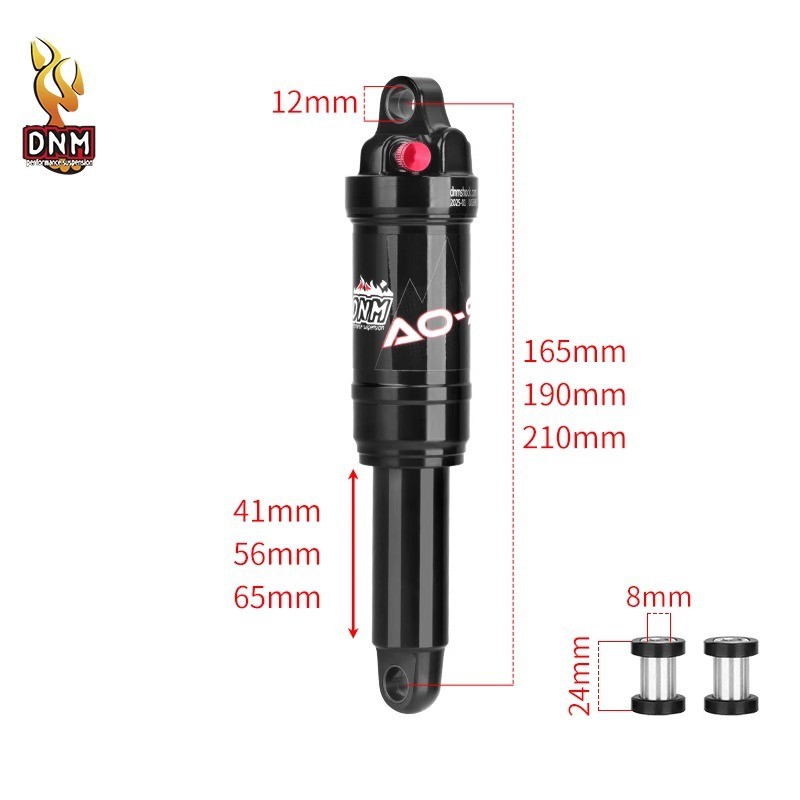 DNM AO-9气压后胆 165-190-210mm自行车气压调节 山地车后避震器 - 图2