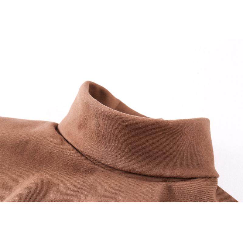 纯棉高领长款过膝打底大码韩版秋冬显瘦堆堆领打底衫潮,淘宝优惠券,粉丝福利购,淘宝优惠卷