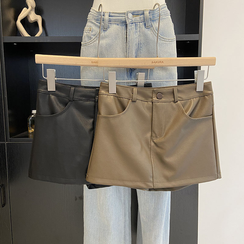 辣妹pu皮超女春季2025新款显瘦防走光包臀小个子皮裤裙潮,淘宝优惠券,粉丝福利购,淘宝优惠卷