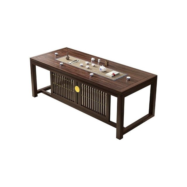 Wujin Wooden Tea Table and Chair Combination Zen Office Tea Table Set Integrated Tea Table New Chinese Solid Wood Tea Table