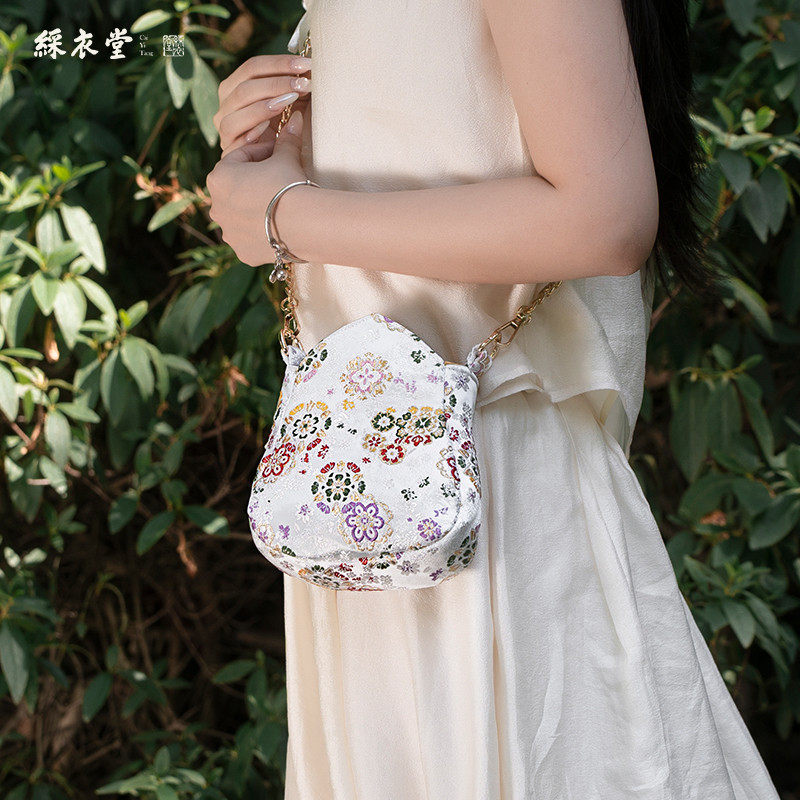 彩衣堂国风中式织锦葫芦链条包手提拎单肩斜挎手机零钱包,淘宝优惠券,粉丝福利购,淘宝优惠卷