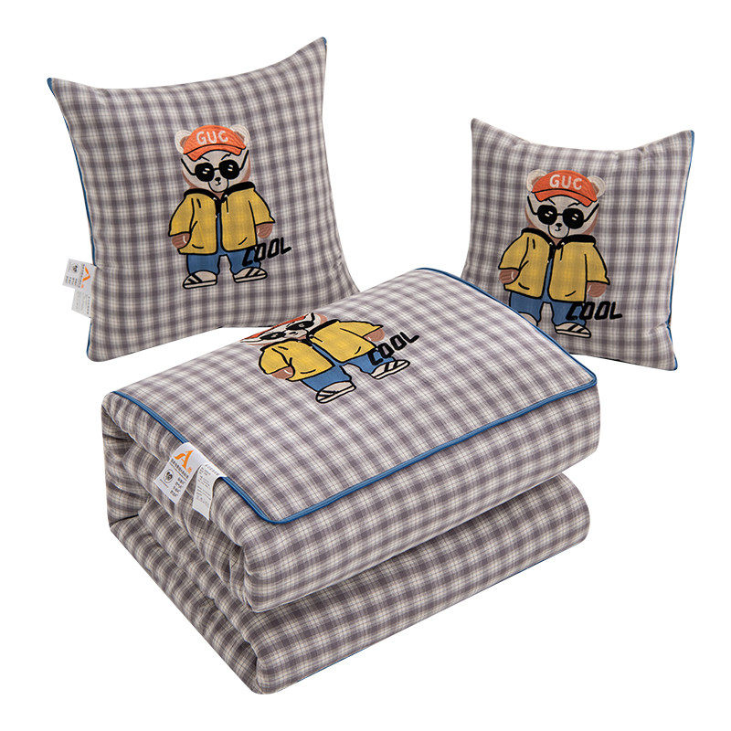 儿童卡通全棉抱枕被子两用纯棉毯子汽车用靠背办公室午睡折叠枕夏,淘宝优惠券,粉丝福利购,淘宝优惠卷