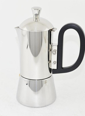 不锈钢餐具厨房摆件蛋糕点心甜点盘圆顶盖咖啡壶金色摩卡壶咖啡杯