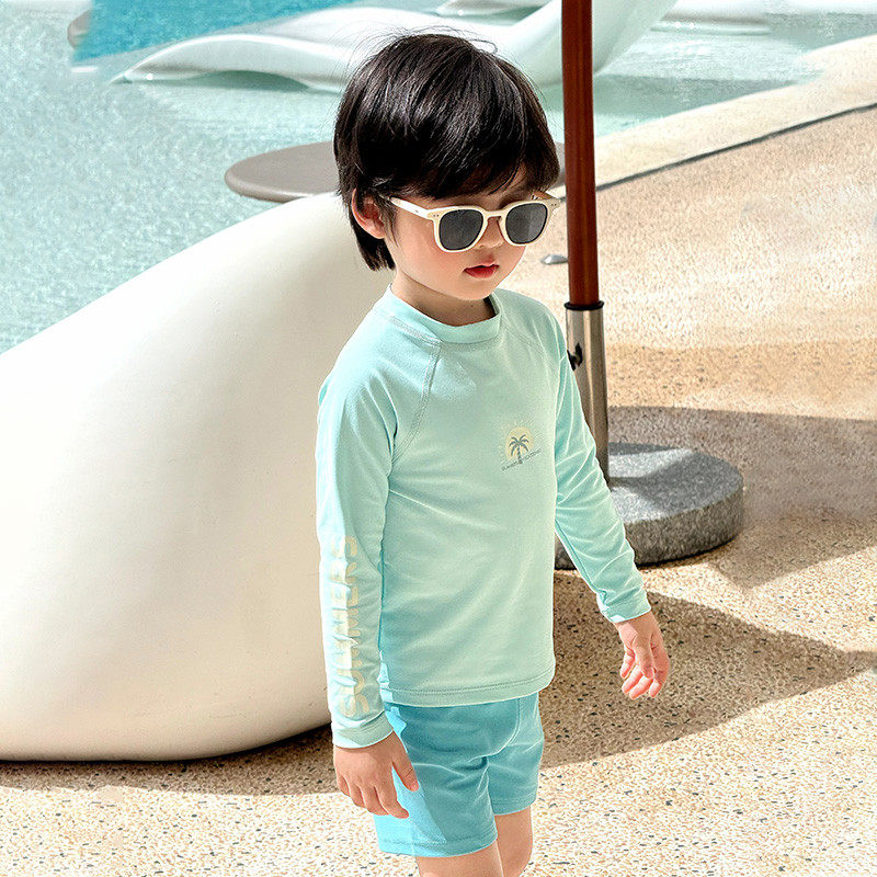 儿童泳衣男童游泳衣夏季分体泳装长袖2025新款男孩泳裤套装潜水服,淘宝优惠券,粉丝福利购,淘宝优惠卷