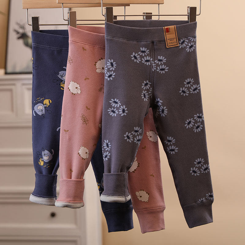 儿童秋冬双层保暖裤宝宝卡通热能裤男童发热秋裤无痕棉毛裤,淘宝优惠券,粉丝福利购,淘宝优惠卷