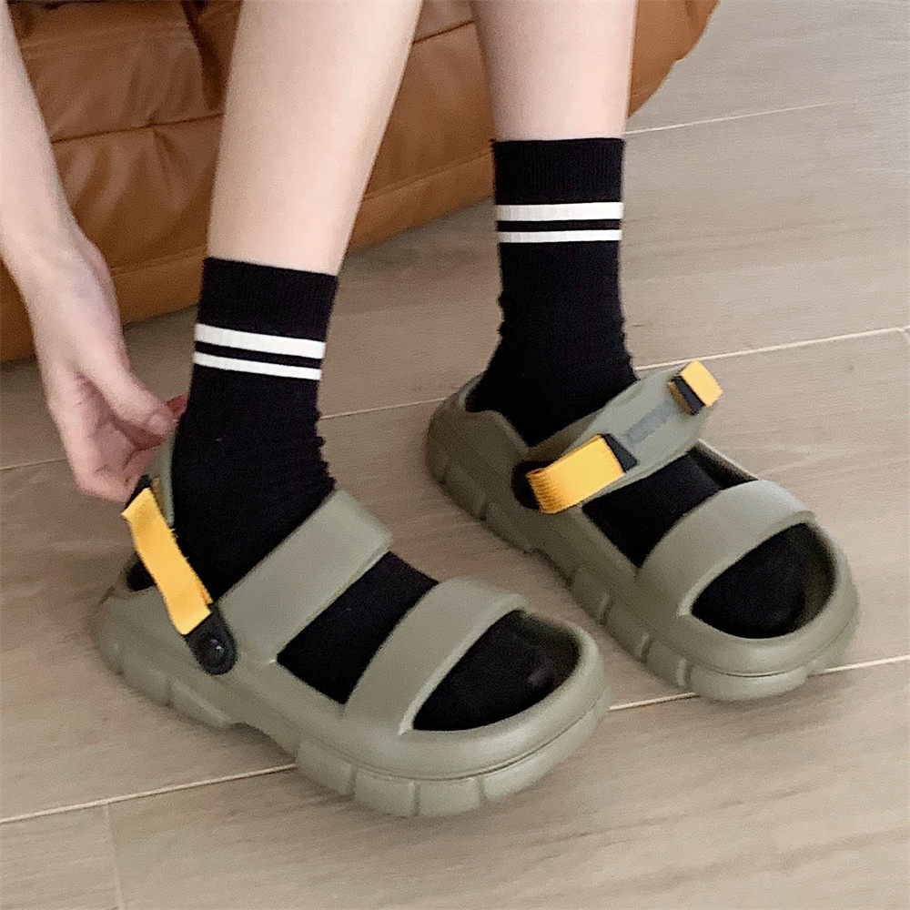 细细条 街头风潮酷百搭情侣双带拖鞋夏户外时尚防臭沙滩凉鞋男女,淘宝优惠券,粉丝福利购,淘宝优惠卷