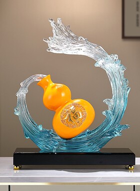 新中式风生水起葫芦招财桌面摆件客厅玄关乔迁新居礼品家居装饰品