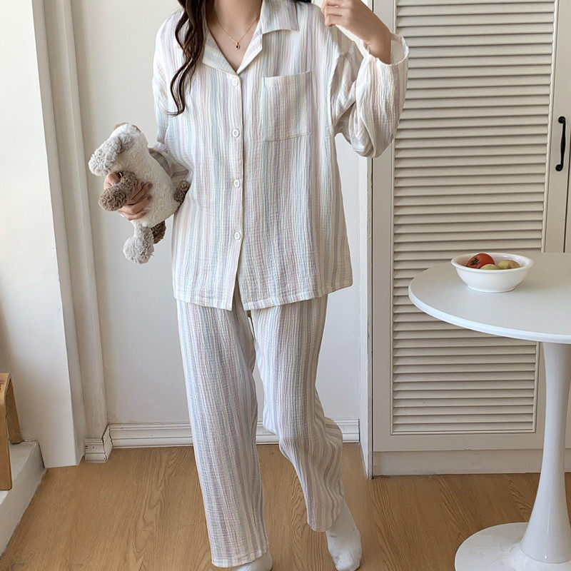 纱布孕妇睡衣春秋纯棉产后4月份哺乳月子服夏季薄款喂奶产妇5居,淘宝优惠券,粉丝福利购,淘宝优惠卷