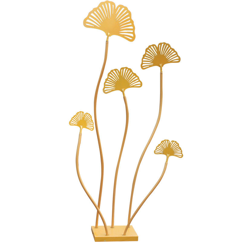 新款婚庆道具银杏树叶铁艺舞台背景橱窗场景布置花艺装饰路引摆件,淘宝优惠券,粉丝福利购,淘宝优惠卷