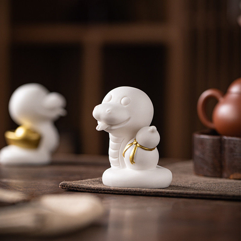 中式陶瓷十二生肖蛇年本命年摆件腰缠万贯生肖动物家居装饰品,淘宝优惠券,粉丝福利购,淘宝优惠卷