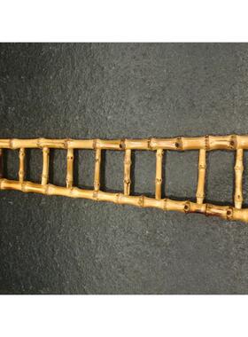 迷你小梯子装饰竹鞭三文鱼节节高升竹篱笆杯架刺身船小摆件创意