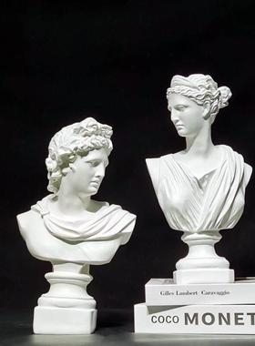 北欧石膏树脂人物头像维纳斯店铺橱窗展示书房装饰素描写生摆件大