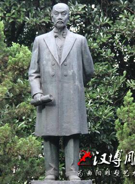 廉政主题人物玻璃钢清末状元张謇雕塑定制铸铜文化馆博物馆雕像