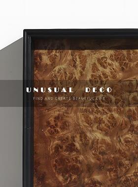 UNUSUAL 皮革果木皮托盘软装售楼处客厅样板间卧室衣帽间收纳摆件