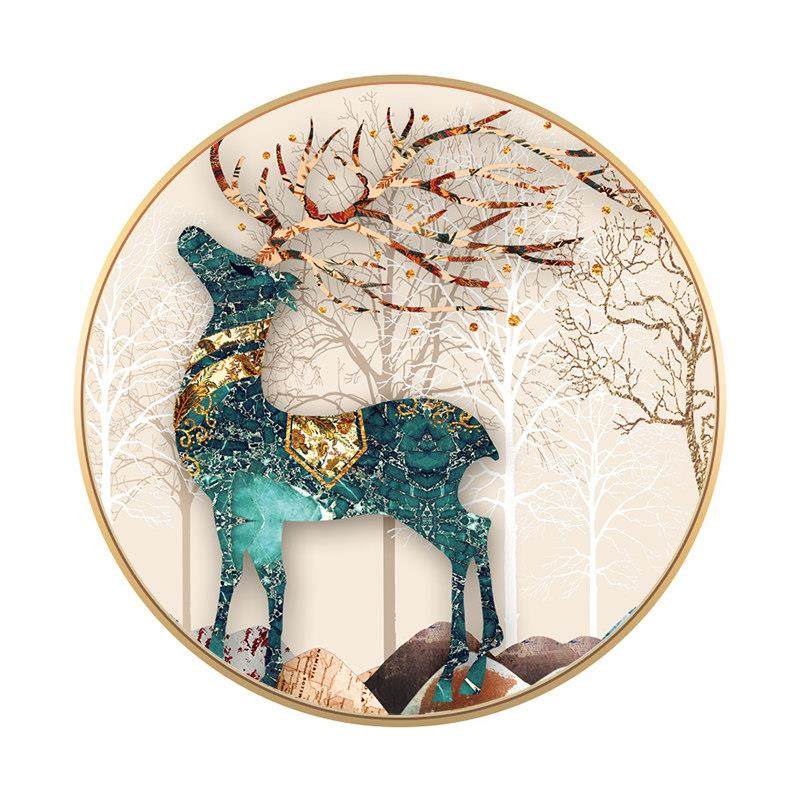 5d钻石画2025新款满钻贴画麋鹿客厅水晶手工点贴砖diy十字绣2024,淘宝优惠券,粉丝福利购,淘宝优惠卷