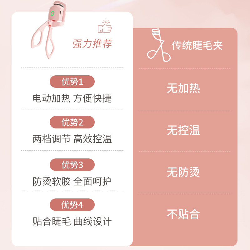 【持久定型】同款睫毛夹电动加热睫毛卷翘器眼睫毛夹电热可充电夹,淘宝优惠券,粉丝福利购,淘宝优惠卷