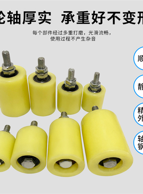 尼龙靠轮铁门自动门固定滑轮平移门上轮夹轮定位指向轮门轮承重轮