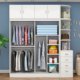 Simple wardrobe for rental house sliding door large wardrobe simple wardrobe household bedroom children storage storage cabinet