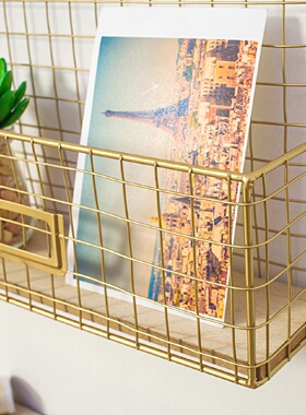 创意北欧轻奢壁饰家居壁挂送夹子北欧简约金属铁艺收纳壁饰