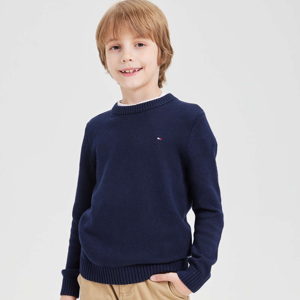 潮牌秋冬男童毛衣新款儿童针织衫圆领套头针织衫中小学生纯棉线衣,淘宝优惠券,粉丝福利购,淘宝优惠卷