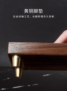 北美实木黑胡桃装饰底座工艺品花瓶佛像长方形奇石茶具实木底座